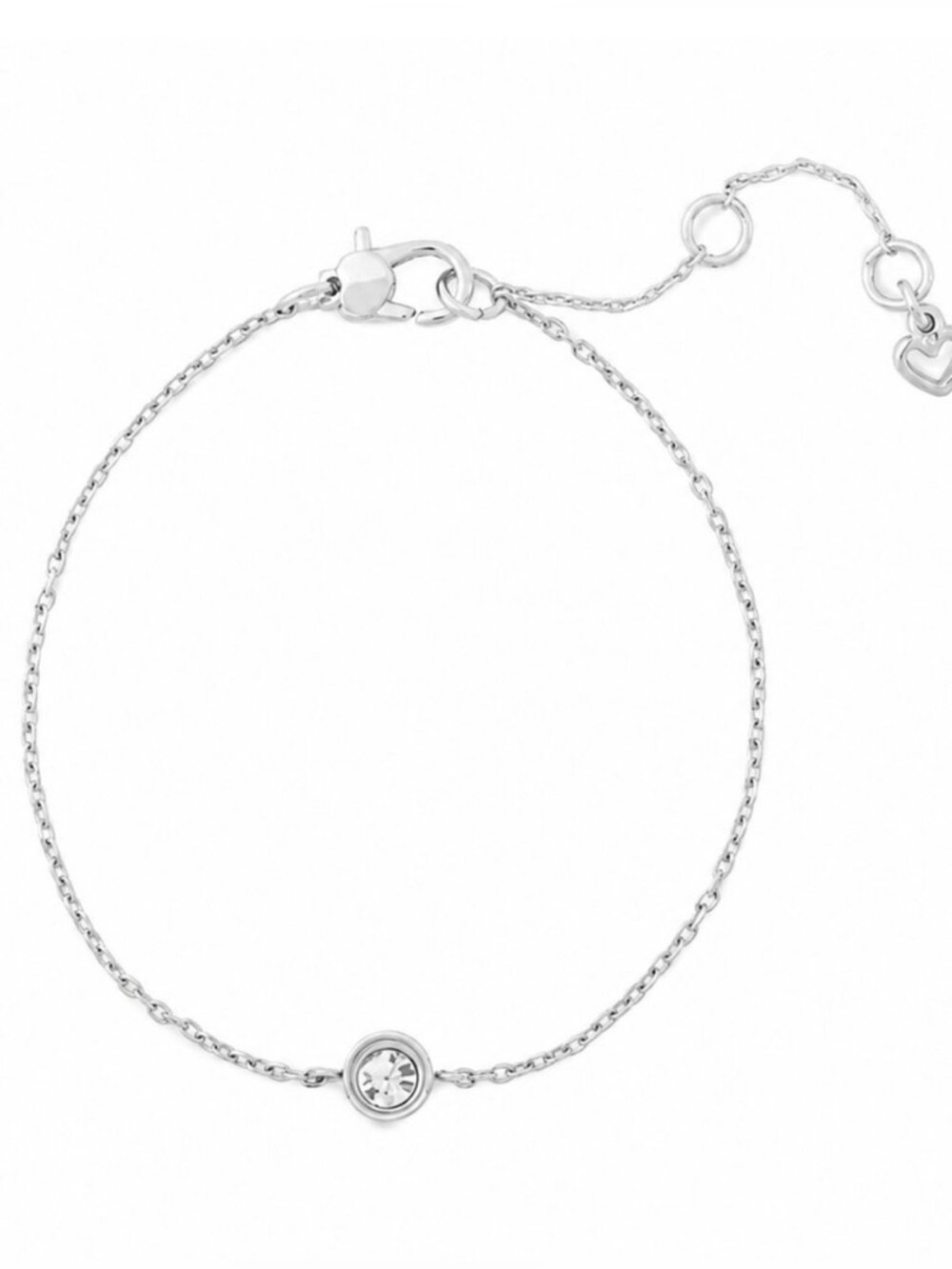 Kate Spade Set in Stone Silver Crystal Solitaire Bracelet NWT $58